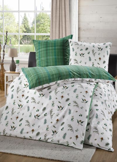 Flauschig weiche Wende-Bettw&auml;sche aus reiner Baumwolle 