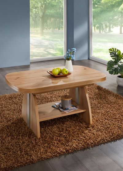 H&ouml;henverstell- und ausziehbarer Couchtisch  