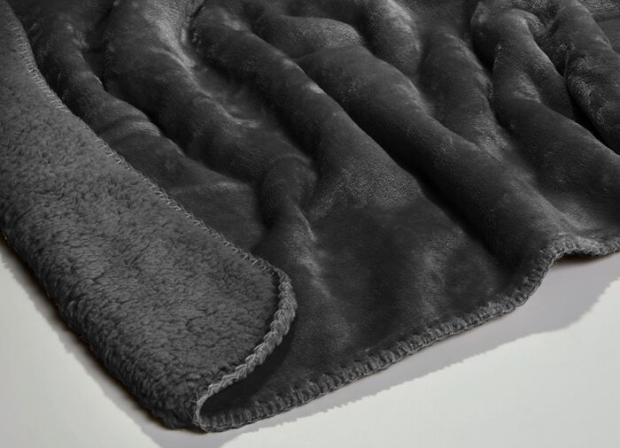 Superkuschelige Wohndecke in Teddyfleece-Qualit&auml;t 