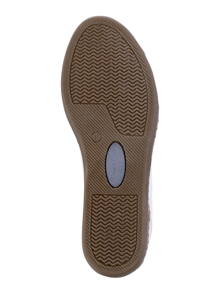 Andrea Conti, klassische Damen-Slipper, mit herausnehmbarem Fu&szlig;bett WEISS