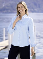 Bluse mit Hemdkragen 