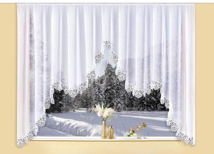 M-Bogen-Store aus echter Plauener Spitze 