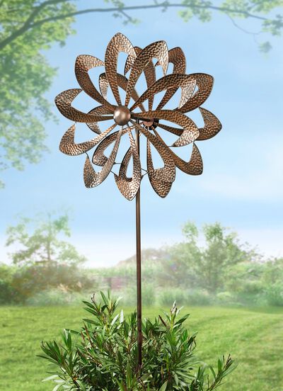 Doppel-Windrad aus Metall 