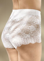 Dreierpack Pants aus Elastikspitze 2X PUDER, 1X WEISS