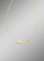 Individuelle Namenskette mit Ihrem Namen aus vergoldetem Silber 