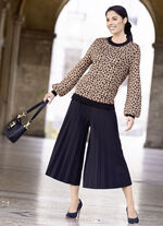 Culotte mit Plissee-Falten  