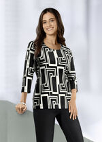 Shirt mit 3/4-langen Ärmeln 