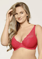 LingaDore Bügel-BH mit zarter Elastikspitze ROT