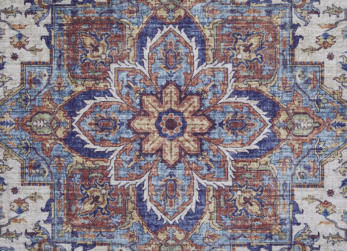 Pflegeleichte, gewebte Brücken und Teppiche BLAU