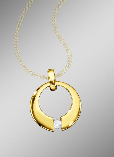 Massiver Anhänger mit Brillant 