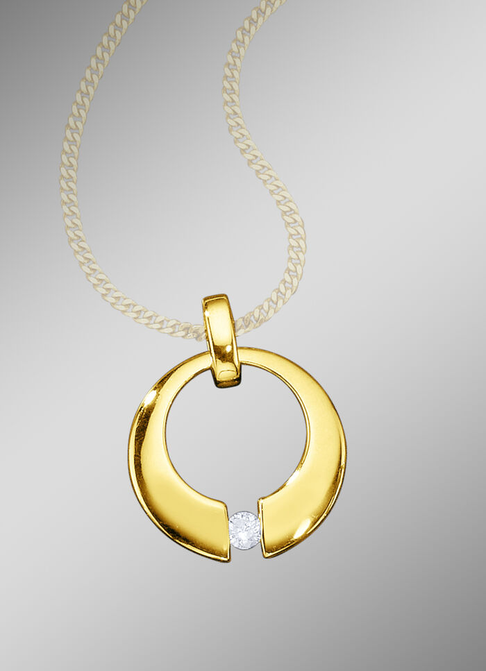 Massiver Anhänger mit Brillant 