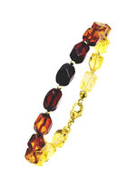 Edles Armband mit Bernstein und Hämatit 