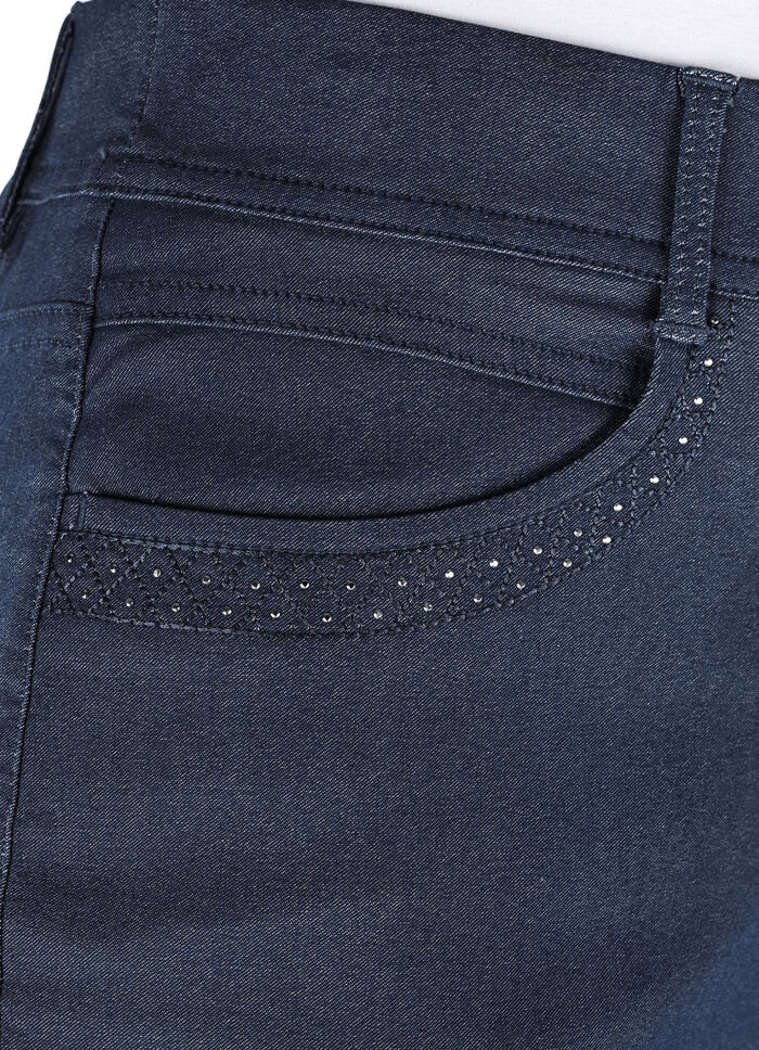 Hose in Denim-Optik DUNKELBLAU