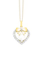 Anh&auml;nger mit 19 Brillanten und S&uuml;&szlig;wasser-Zuchtperle 