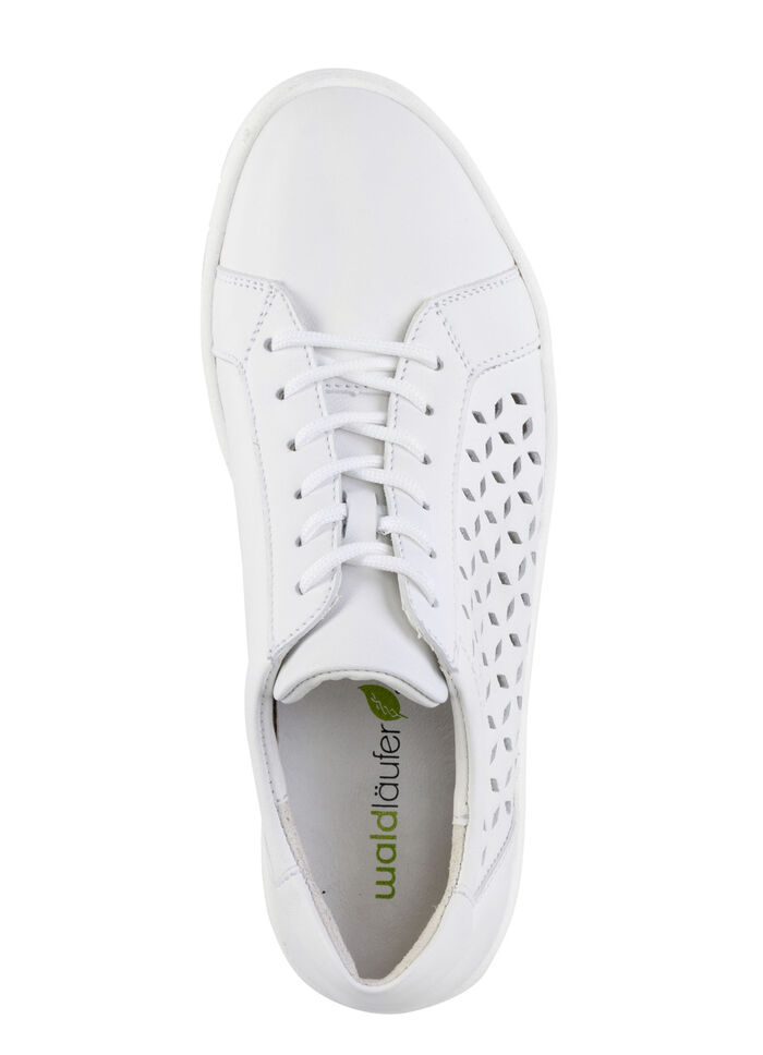 Waldläufer, sommerliche Damen-Sneaker, Weite H, mit herausnehmbarem Fußbett WEISS