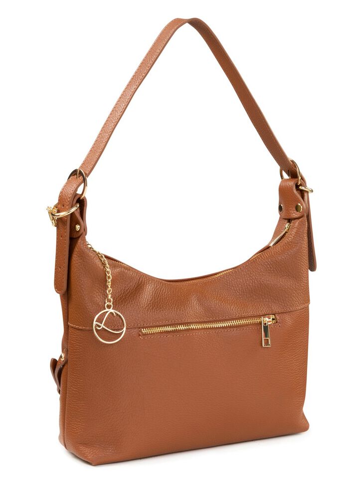 Laurina, Tasche, Damen, mit abnehmbarem, verstellbarem Umh&auml;ngeriemen COGNAC