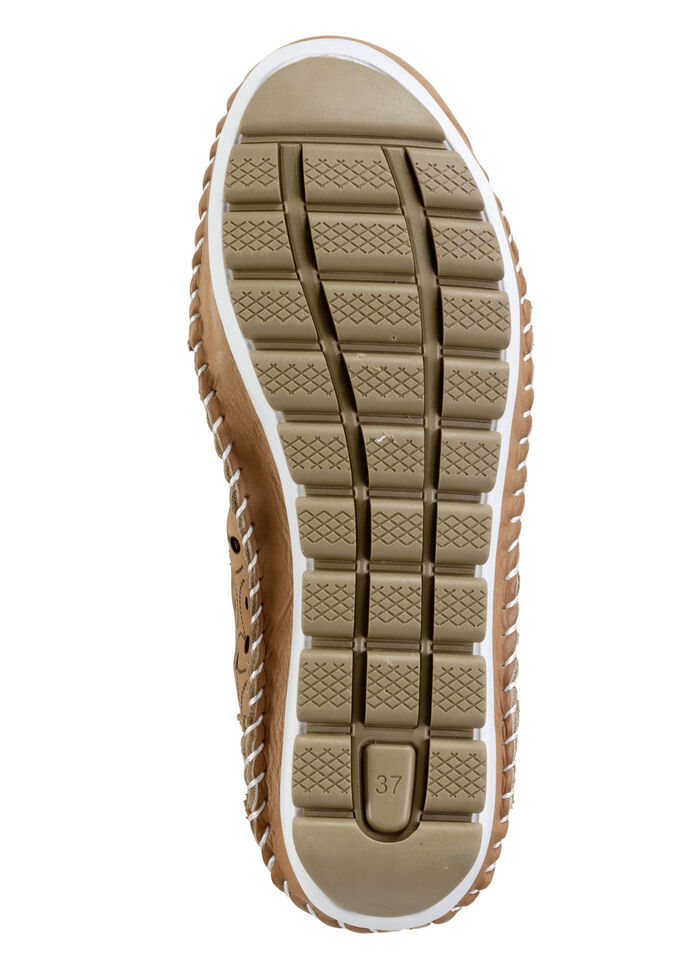 Gemini Bootie mit Knitter-Struktur CAMEL