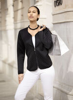 Blusenjacke mit Reißverschlussleiste 