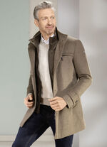 Mantel in 2 Farben HELLBRAUN MELIERT