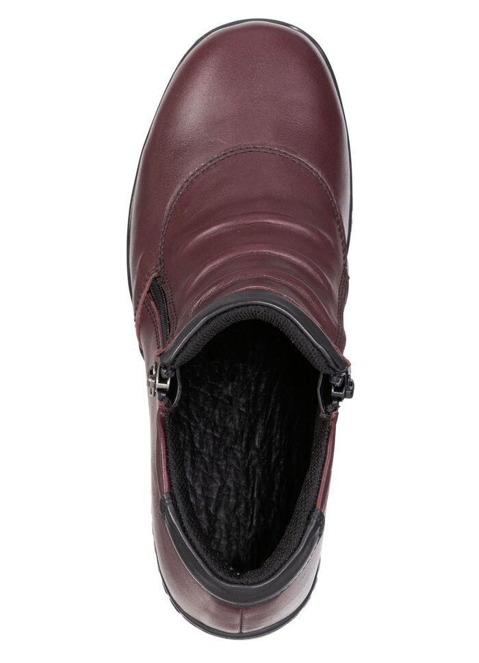 ELENA EDEN, bequeme Damen-Boots, Weite H, mit herausnehmbarem Fußbett BURGUND-SCHWARZ