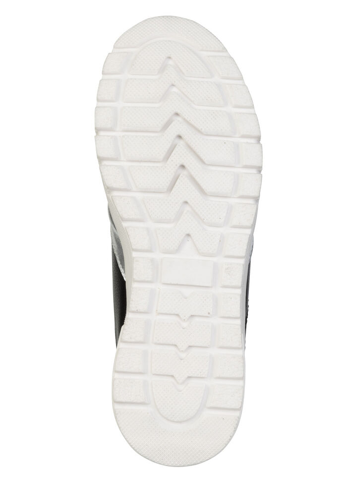 ELENA EDEN, bequeme Damen-Sneaker, Weite H, mit herausnehmbarem Fu&szlig;bett SCHWARZ