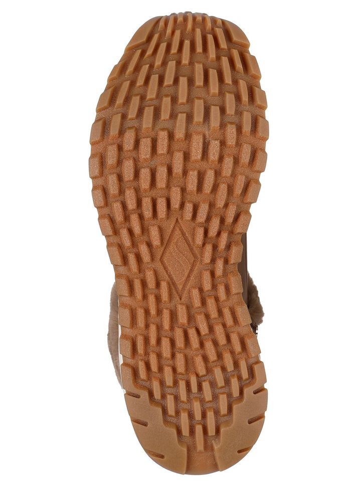 SKECHERS, gef&uuml;tterte Damen-Boots, Winterschuhe, mit flauschigem Pl&uuml;schkragen 