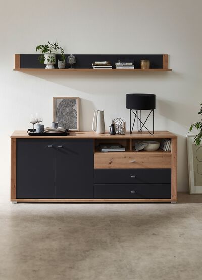 Sideboard mit LED-Beleuchtung und Softclose 