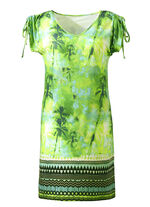 Kleid mit &uuml;berschnittenen &Auml;rmeln und Bord&uuml;re 