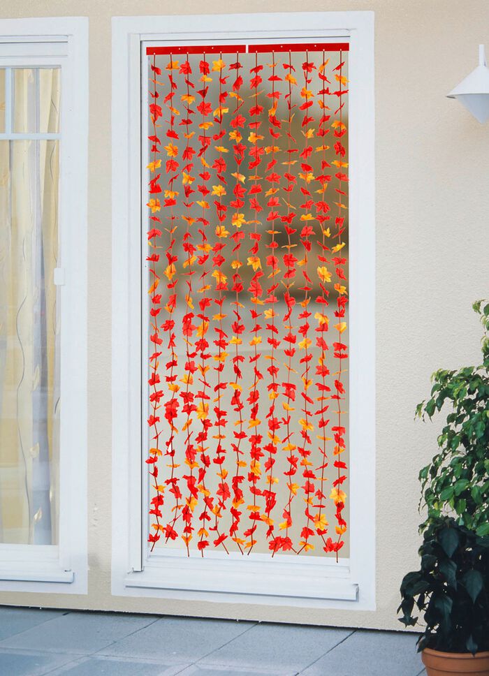 Dekorativer Bl&auml;ttervorhang f&uuml;r Balkon oder Terrasse ORANGE