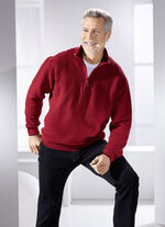 Troyer mit Stehkragen in 2 Farben DUNKELROT