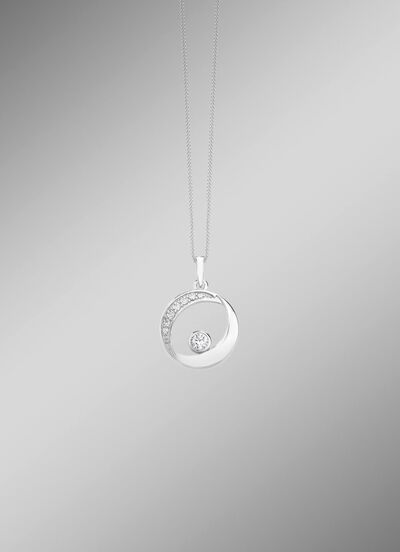 Moderner Anh&auml;nger mit Zirkonia 