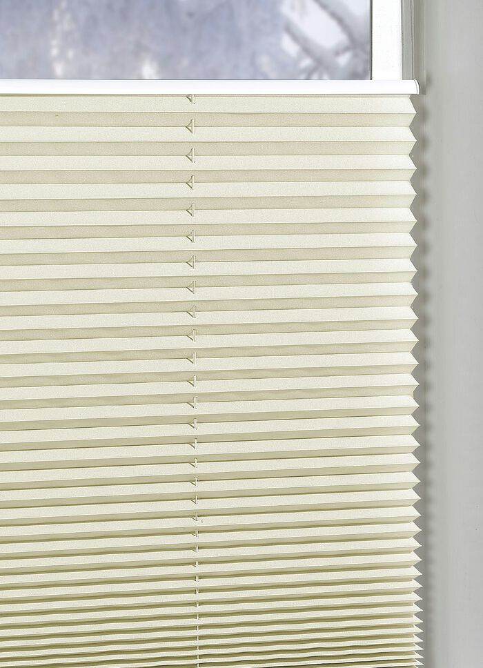 Plissee-Rollos für Montage am Fensterrahmen ohne Bohren BEIGE
