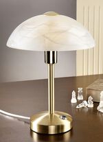 LED-Touch-Tischleuchte mit 4-stufiger Touchfunktion MESSING