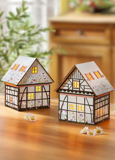 Beleuchtete H&auml;uschen, 2er-Set 