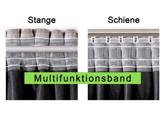 Energiespar-Verdunkelungsschals in Leinenoptik 