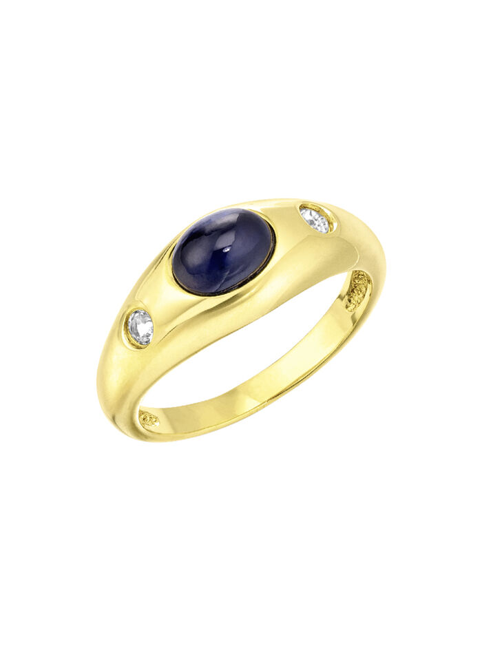 Eleganter Damenring mit Safir 