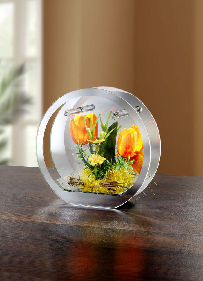 Beleuchtete Glasdekoration 