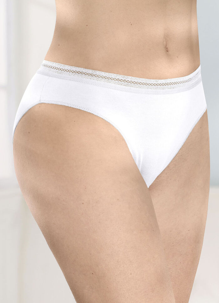 Viererpack Slips mit dekorativem Elastikbund 