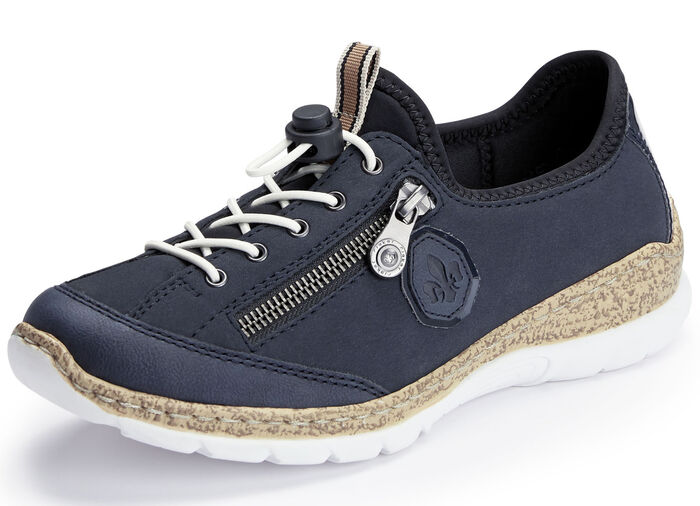 Rieker, sportliche Damen-Sneaker, mit MemoSoft Decksohle DUNKELBLAU