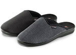 Zweierpack, klassische Herren-Hausschuhe, Weite H, mit anatomisch geformtem Fußbett 1X GRAU, 1X SCHWARZ