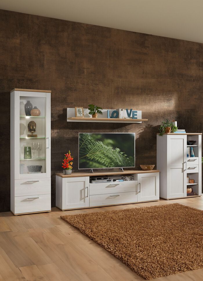 Wohnwand mit LED-Beleuchtung 