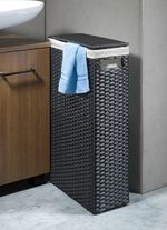W&auml;schekorb mit Polyrattan-Geflecht 