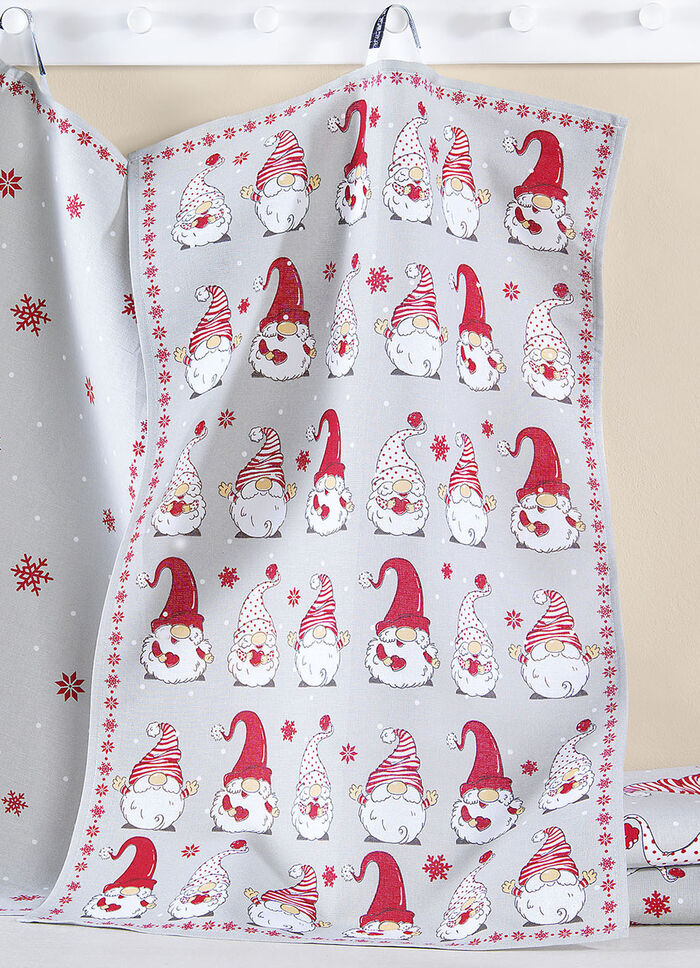 Geschirrtücher mit Wichtelmotiv, 3er-Set BUNT