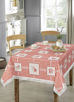 Pflegeleichte Wachstuch-Tischdecke ROT