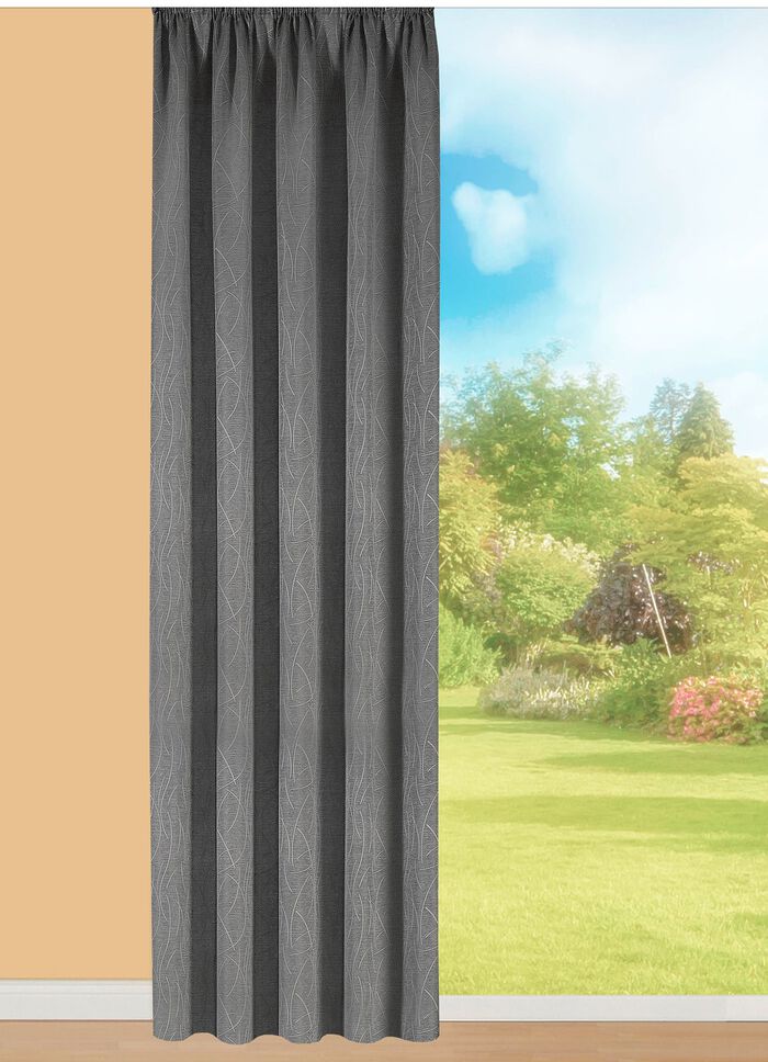 &Uuml;bergardine  mit Universalschienenband ANTHRAZIT