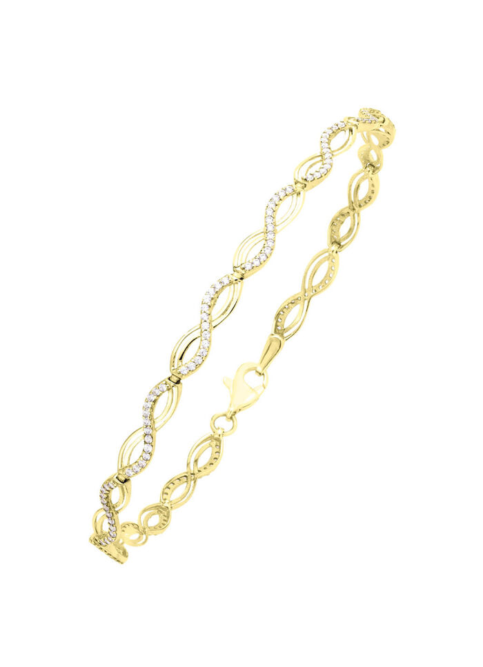 Interessantes Armband mit synth. Zirkonia 