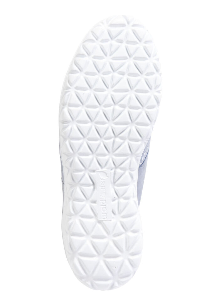 Waldl&auml;ufer Schn&uuml;rschuh mit floral bedrucktem Elastikmaterial BLEU-SILBER