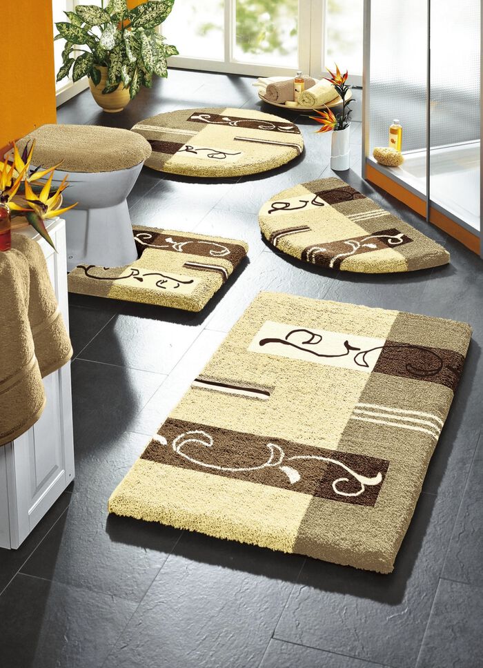 Supersoft Badgarnitur mit rutschhemmender Latexierung CREME