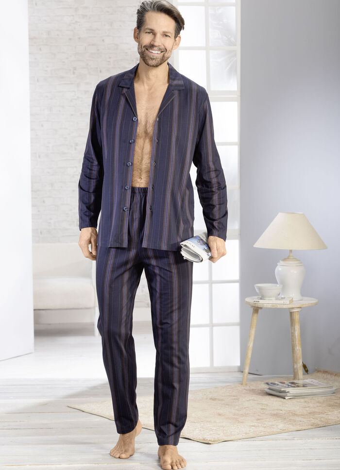 Schlafanzug mit durchgeknöpftem Oberteil 