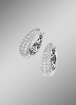 Klappcreolen mit Zirkonia 